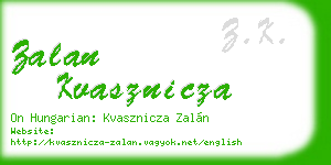 zalan kvasznicza business card