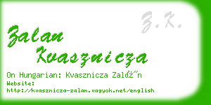 zalan kvasznicza business card
